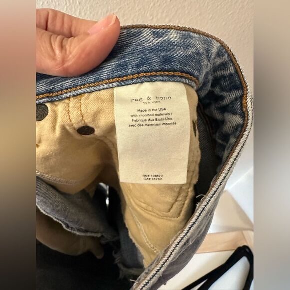 Rag and Bone Olson Dre Low-Rise Denim Shorts Light Wash Blue Size 27 - Picture 9 of 9